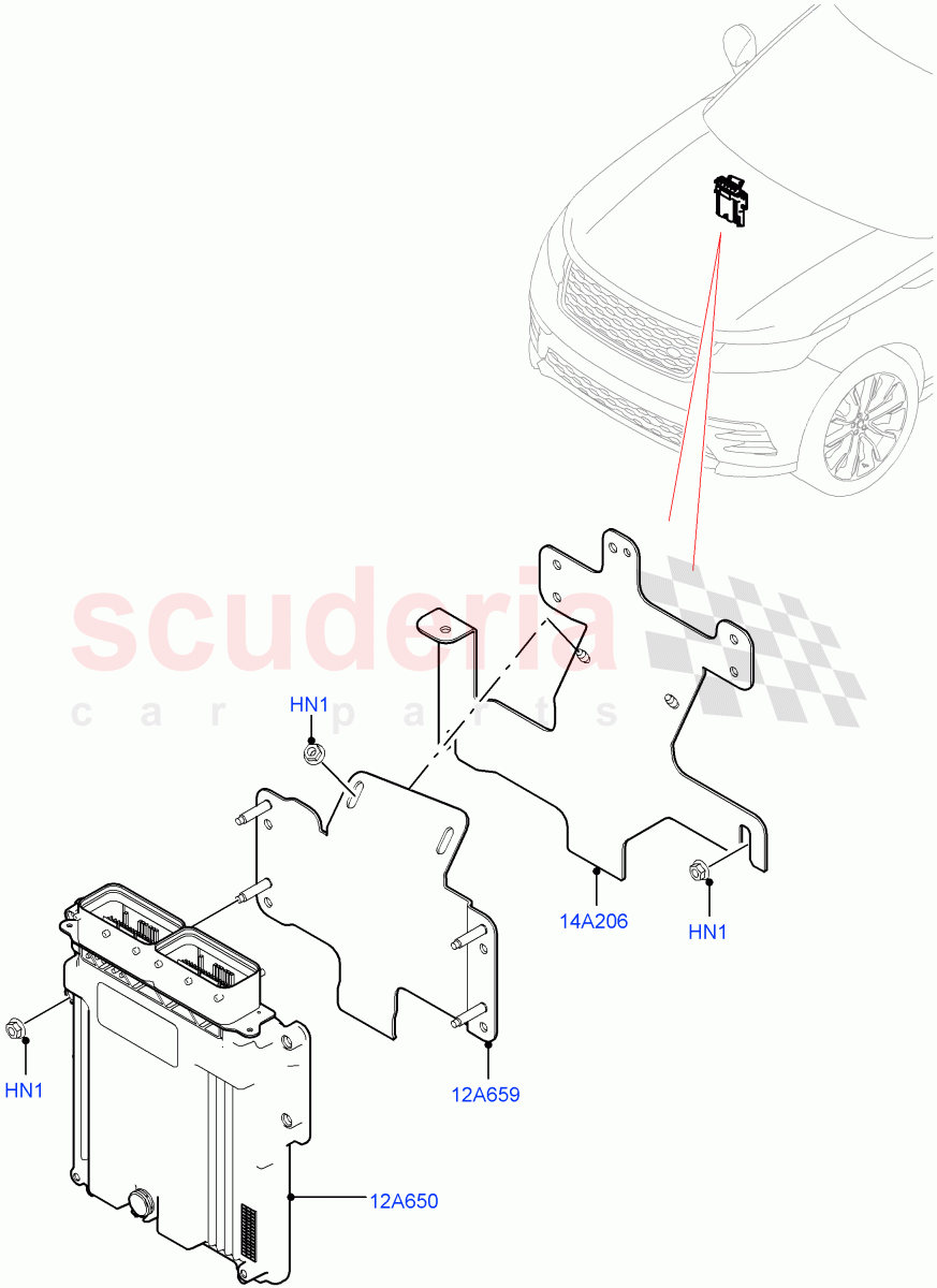 Engine Modules And Sensors (3.0L DOHC GDI SC V6 PETROL, LHD) of Land Rover Land Rover Range Rover Velar (2017+) [3.0 DOHC GDI SC V6 Petrol]