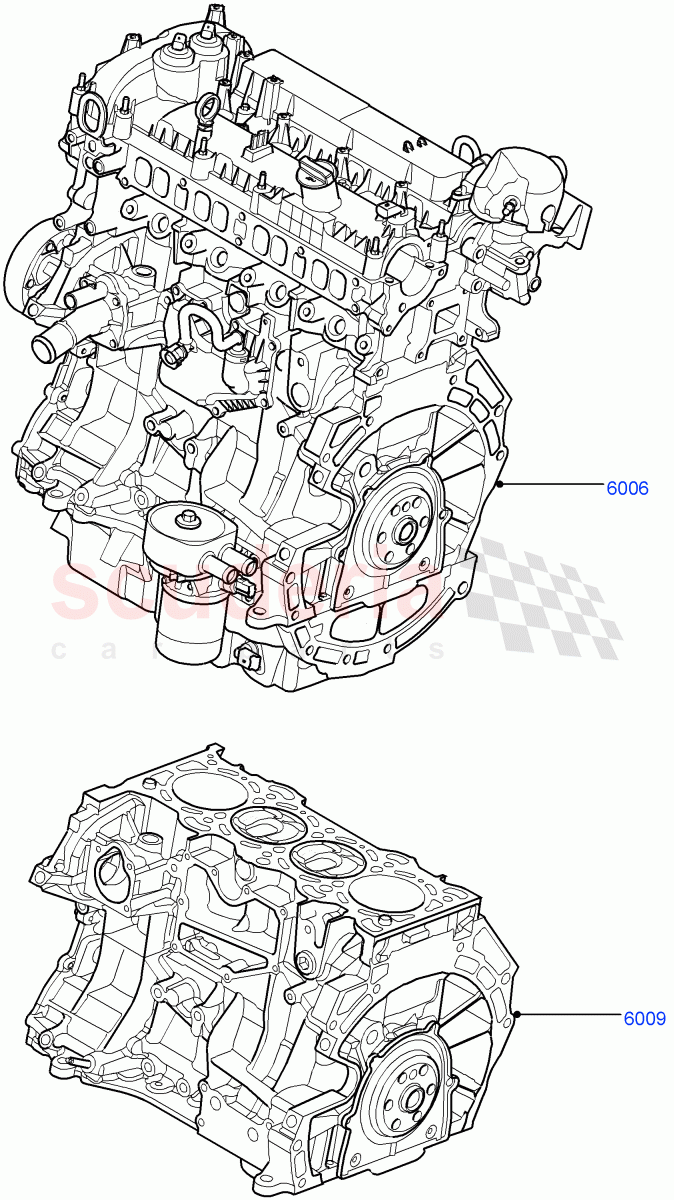 Service Engine And Short Block(2.0L 16V TIVCT T/C 240PS Petrol,Changsu (China))((V)FROMEG000001) of Land Rover Land Rover Range Rover Evoque (2012-2018) [2.0 Turbo Petrol GTDI]