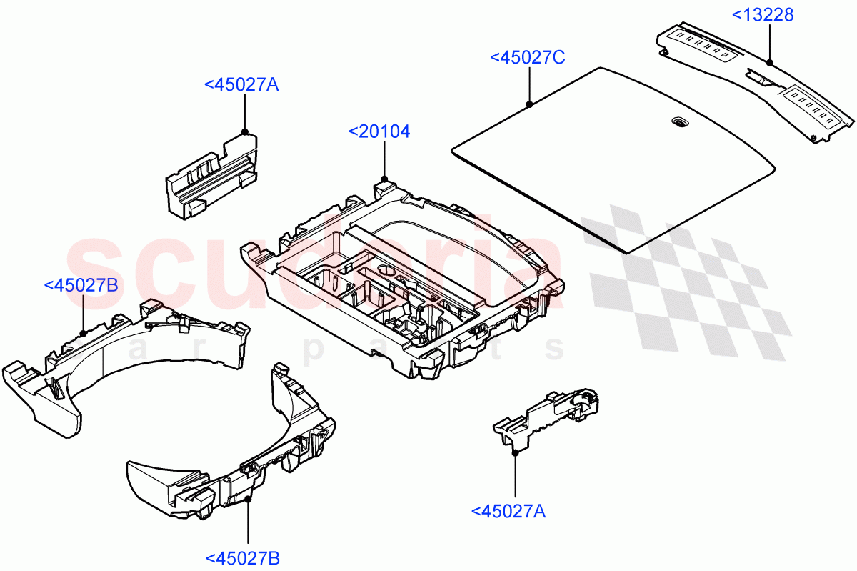 Load Compartment Trim (Floor, Stowage Compartment) (Halewood (UK)) of Land Rover Land Rover Range Rover Evoque (2019+) [2.0 Turbo Diesel]