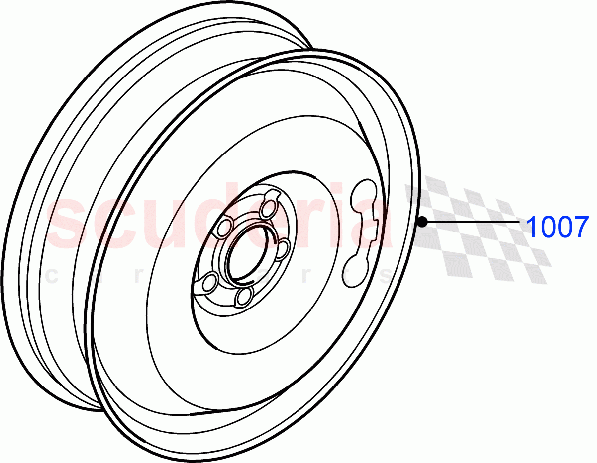 Spare Wheel(Itatiaia (Brazil),Spare Wheel - Reduced Section Steel)((V)FROMGT000001) of Land Rover Land Rover Discovery Sport (2015+) [2.0 Turbo Petrol GTDI]