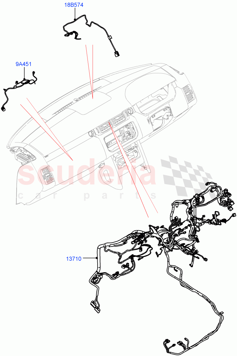 Electrical Wiring - Engine And Dash(Facia)((V)FROMKA000001) of Land Rover Land Rover Range Rover (2012-2021) [4.4 DOHC Diesel V8 DITC]