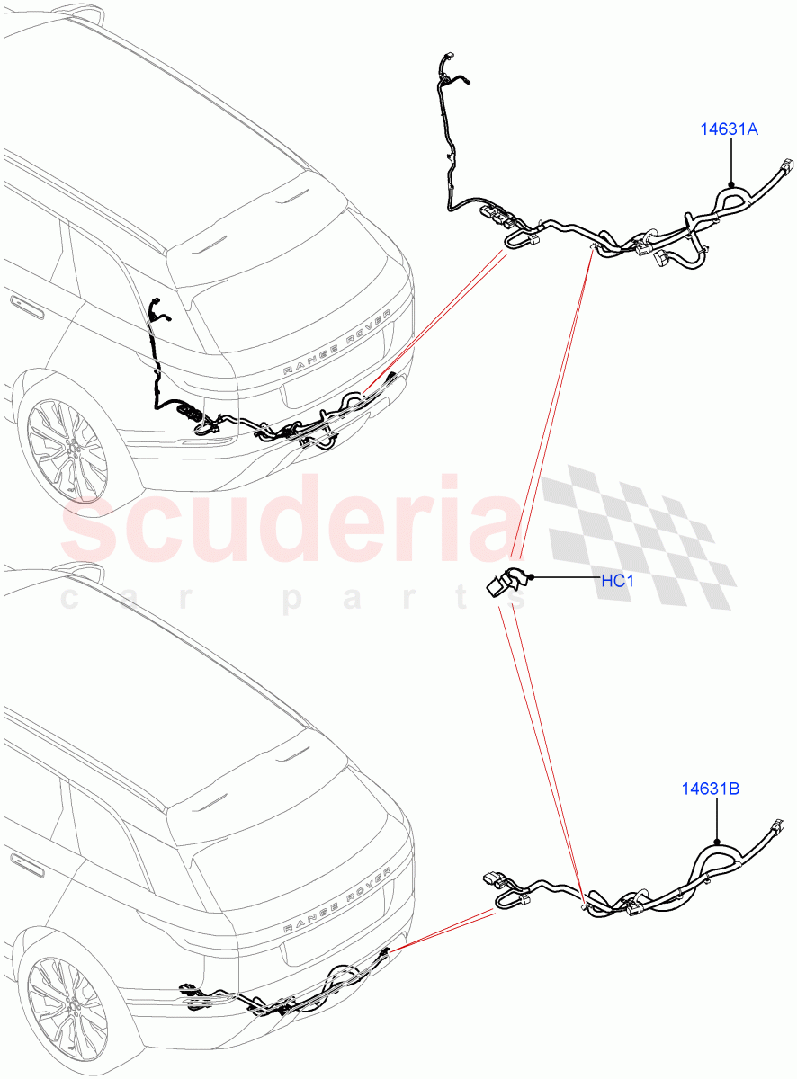 Electrical Wiring - Body And Rear(Towing) of Land Rover Land Rover Range Rover Velar (2017+) [5.0 OHC SGDI SC V8 Petrol]