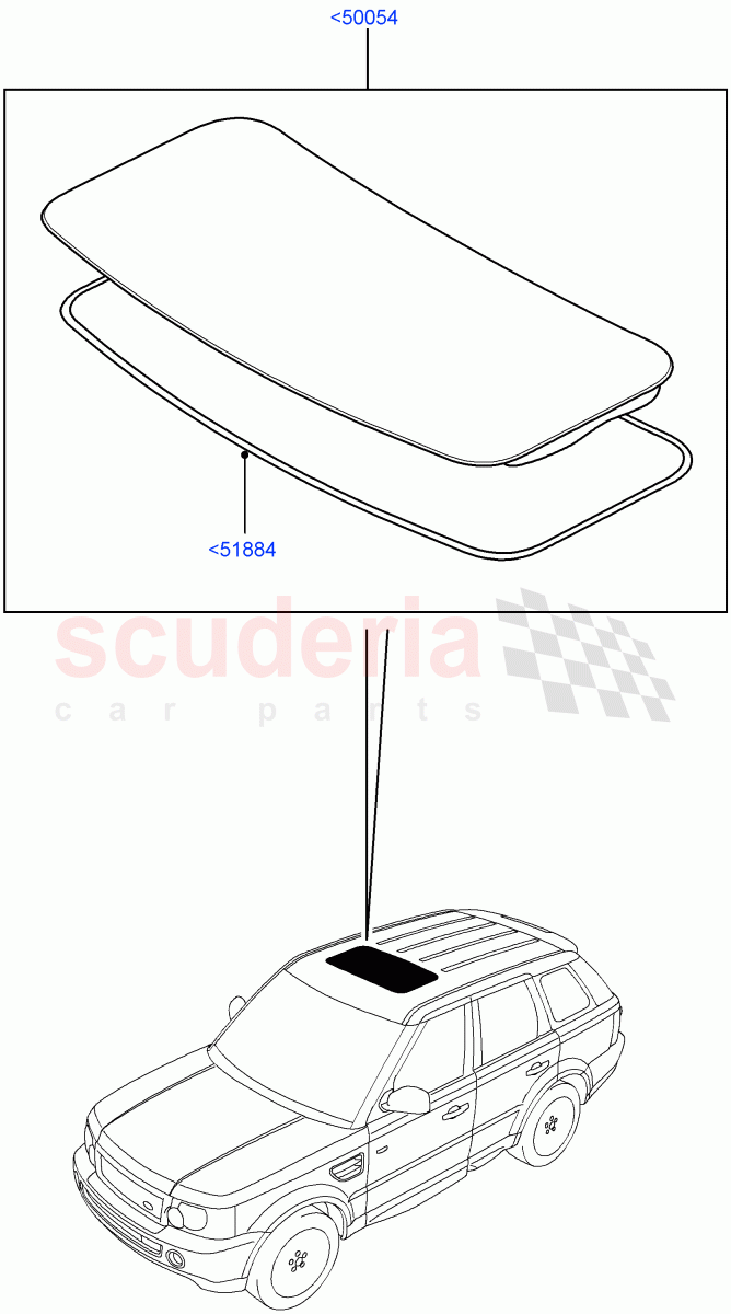 Sliding Roof Panel(Power Tilt/Slide Sun Roof)((V)FROMAA000001) of Land Rover Land Rover Range Rover Sport (2010-2013) [3.0 Diesel 24V DOHC TC]