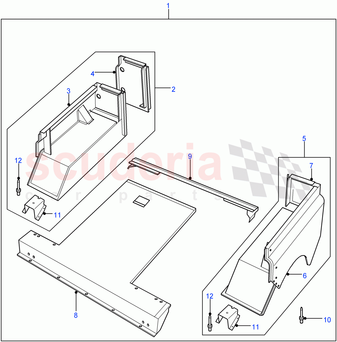 Rear Body Lower(Station Wagon - 5 Door,110" Wheelbase,With 7 Seat Configuration,With 5 Seat Configuration,Less Rear Seats)((V)FROM7A000001) of Land Rover Land Rover Defender (2007-2016)