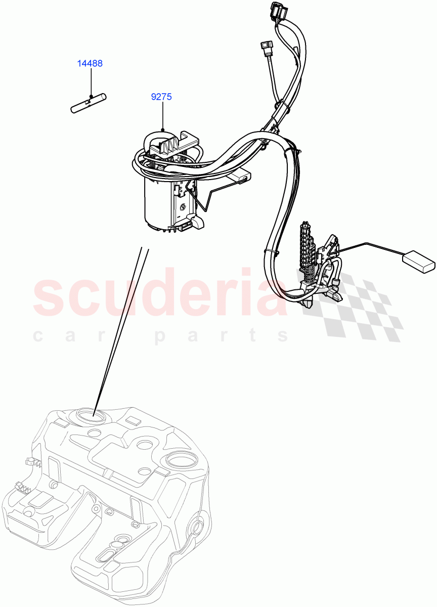 Fuel Pump And Sender Unit(3.6L V8 32V DOHC EFi Diesel Lion)((V)FROMAA000001) of Land Rover Land Rover Range Rover (2010-2012) [3.6 V8 32V DOHC EFI Diesel]