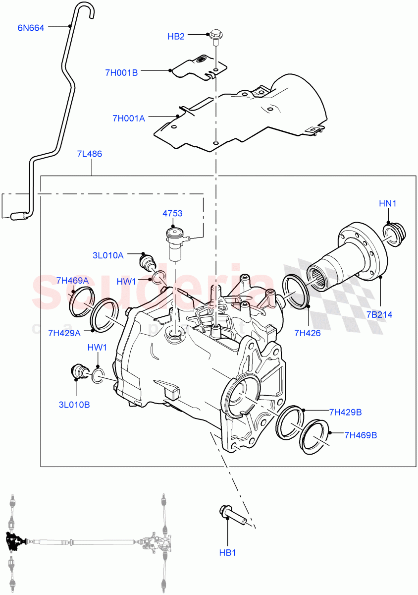 Front Axle Case(Halewood (UK),Efficient Driveline)((V)FROMEH000001) of Land Rover Land Rover Range Rover Evoque (2012-2018) [2.0 Turbo Diesel]