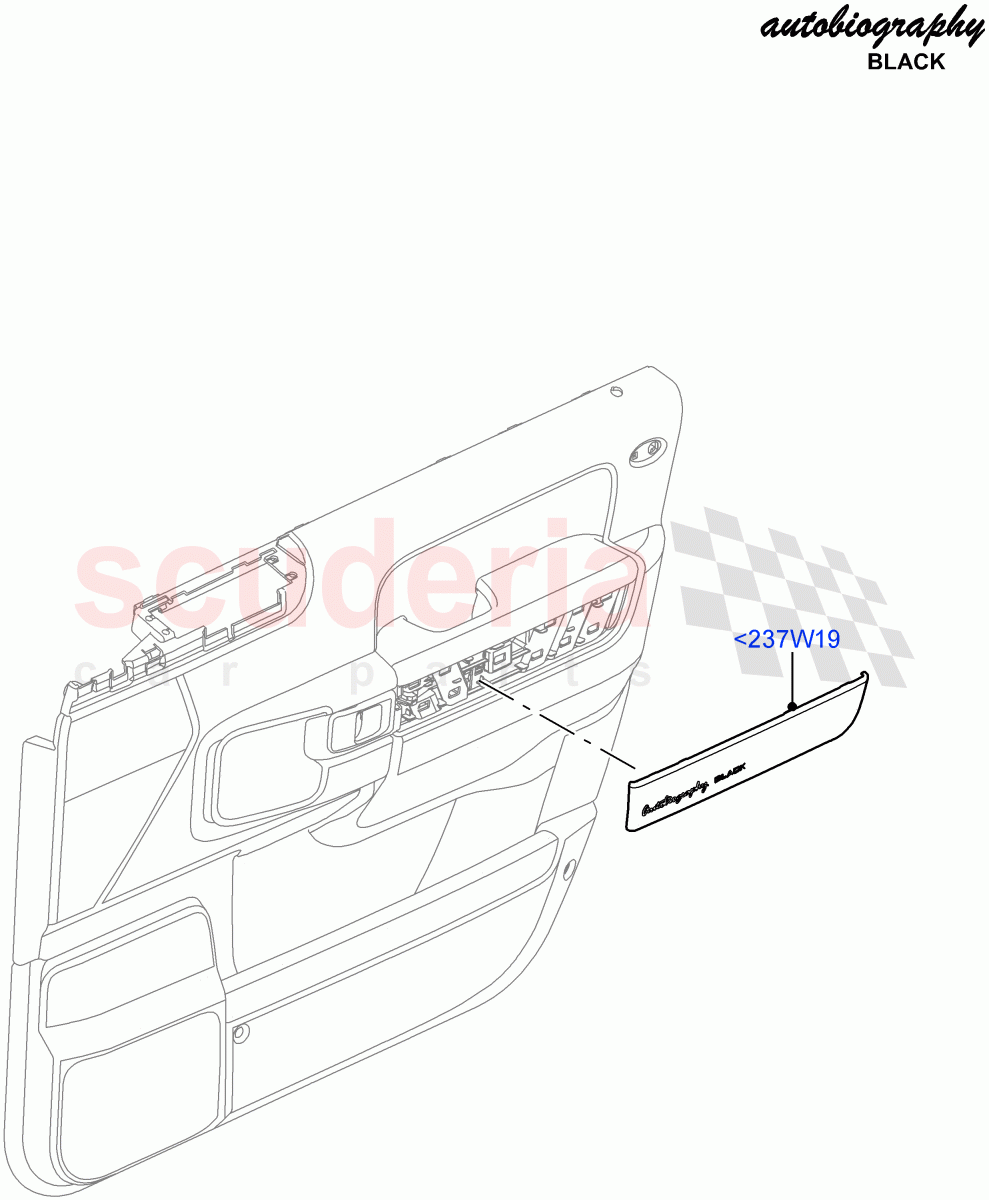 Front Door Trim Installation(Autobiography Black LE)((V)FROMAA313069) of Land Rover Land Rover Range Rover (2010-2012) [5.0 OHC SGDI NA V8 Petrol]