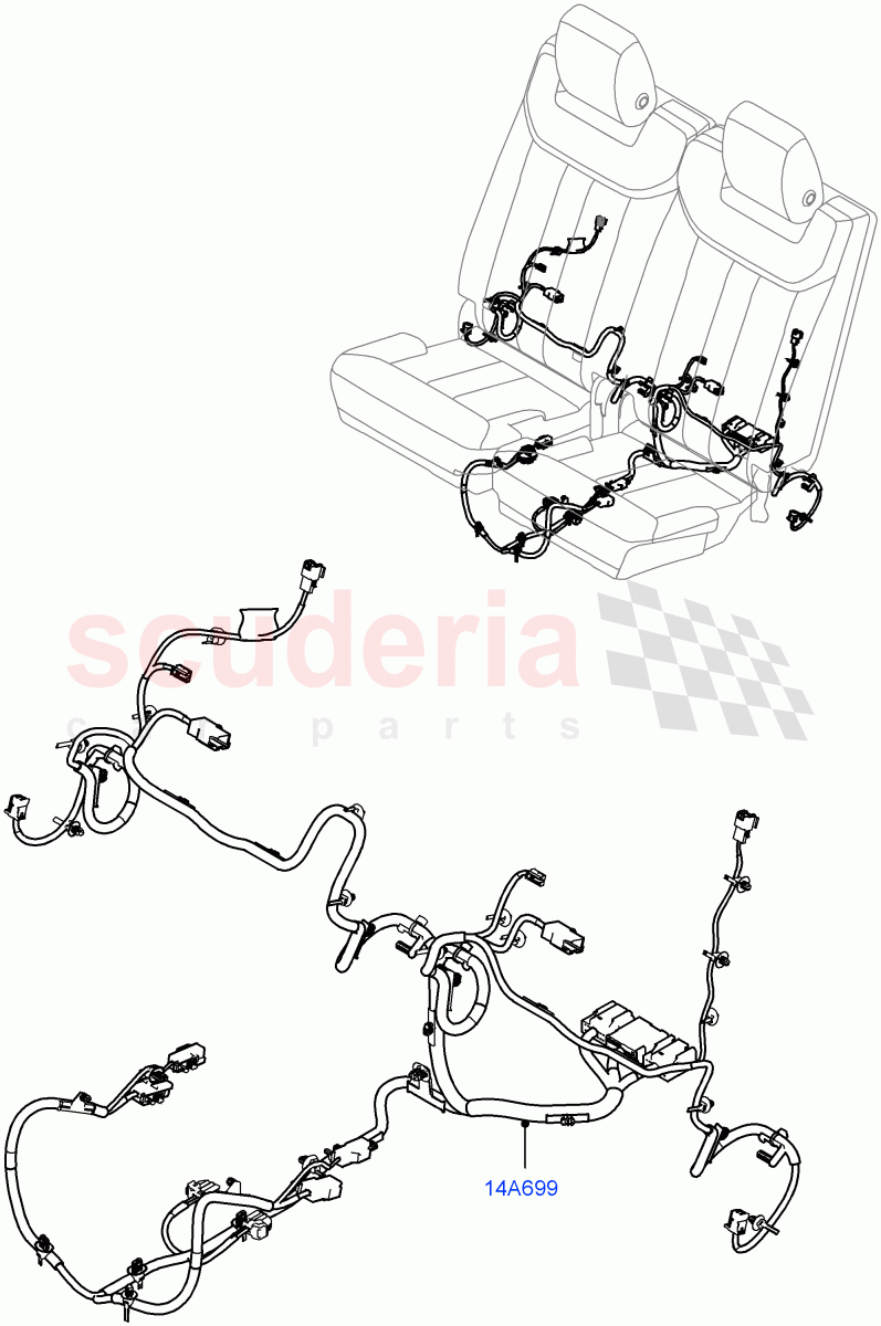 Wiring - Seats (Rear Seats, 3rd Row) (With Third Row Power Folding Seat) of Land Rover Land Rover Range Rover (2022+) [4.4 V8 Turbo Petrol NC10]