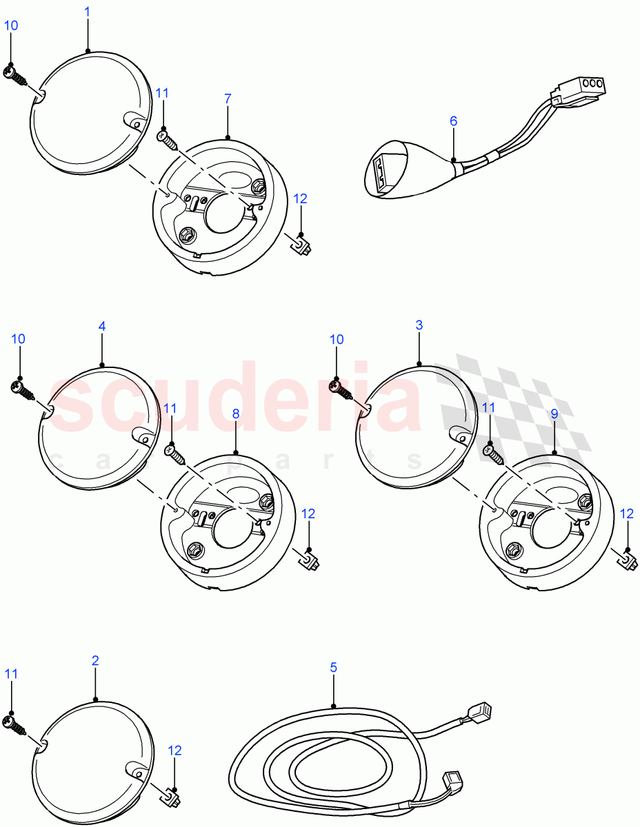 Lamps Rear - Indicator, Fog, Reverse of Land Rover Land Rover Defender (2007-2016)