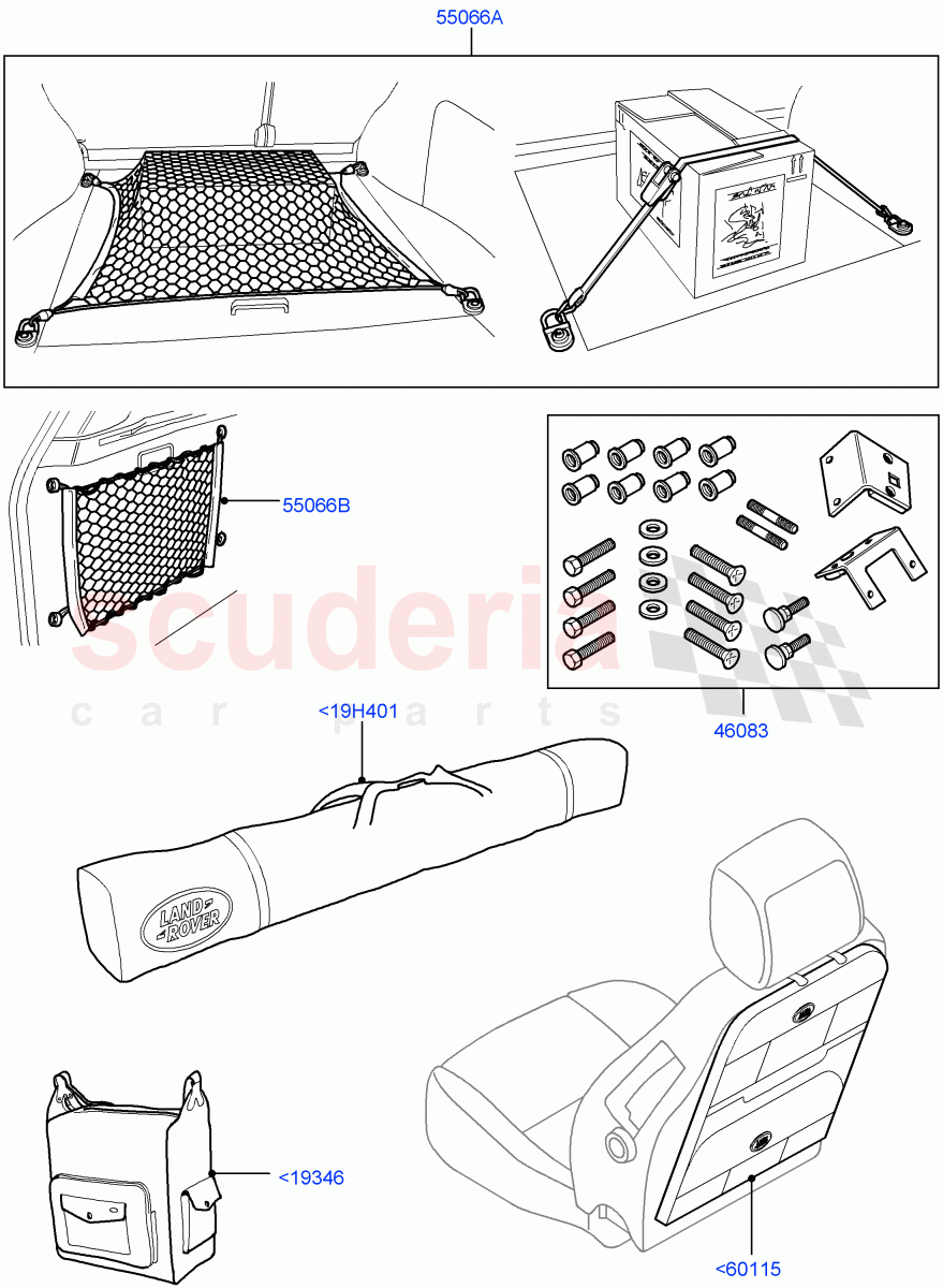Accessory Stowage Kits (Accessory) (Less Armoured) ((V) FROMAA000001) of Land Rover Land Rover Range Rover (2010-2012) [5.0 OHC SGDI NA V8 Petrol]