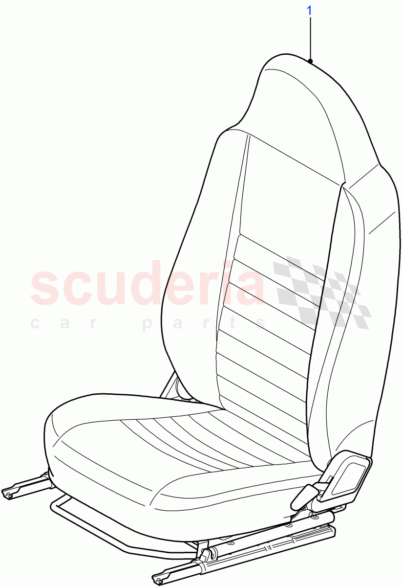 Front Seats (Driver & Passenger Seat Map Pockets, Drivers Seat - Sports) ((V) FROMFA000001) of Land Rover Land Rover Defender (2007-2016)