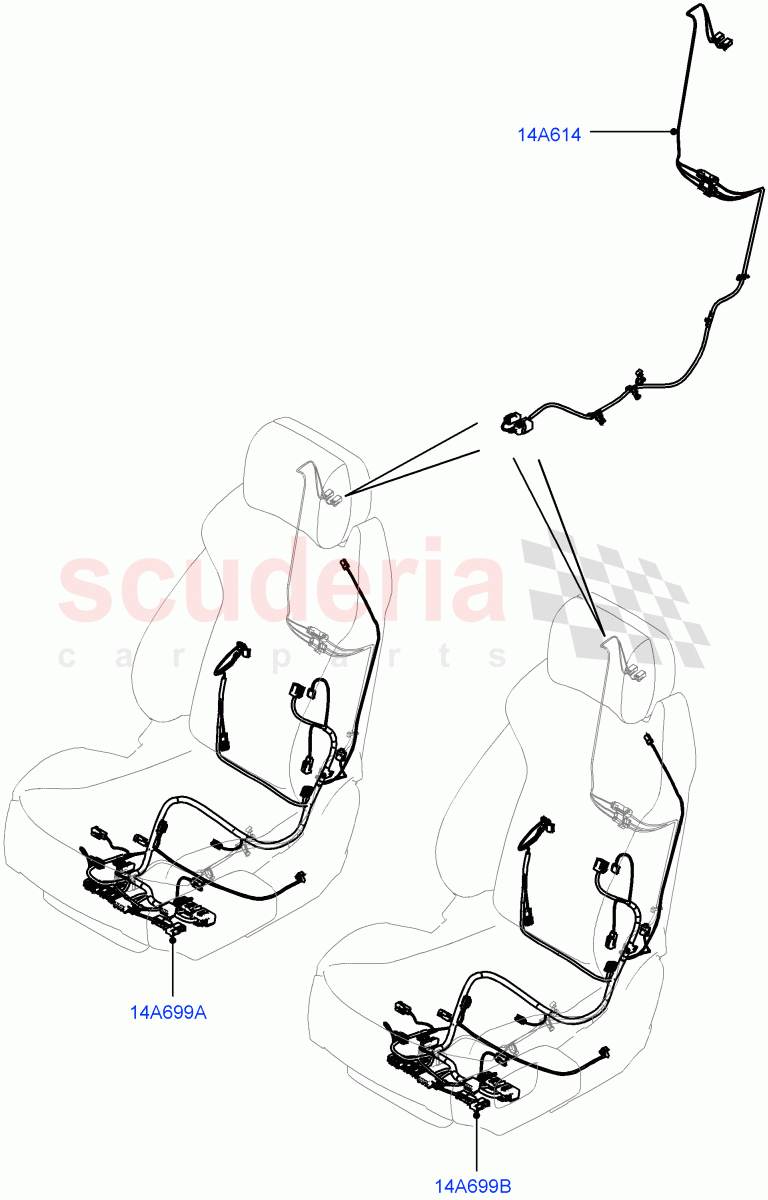 Wiring - Seats(Front Seats)((V)TOFA999999) of Land Rover Land Rover Range Rover Sport (2014+) [5.0 OHC SGDI SC V8 Petrol]