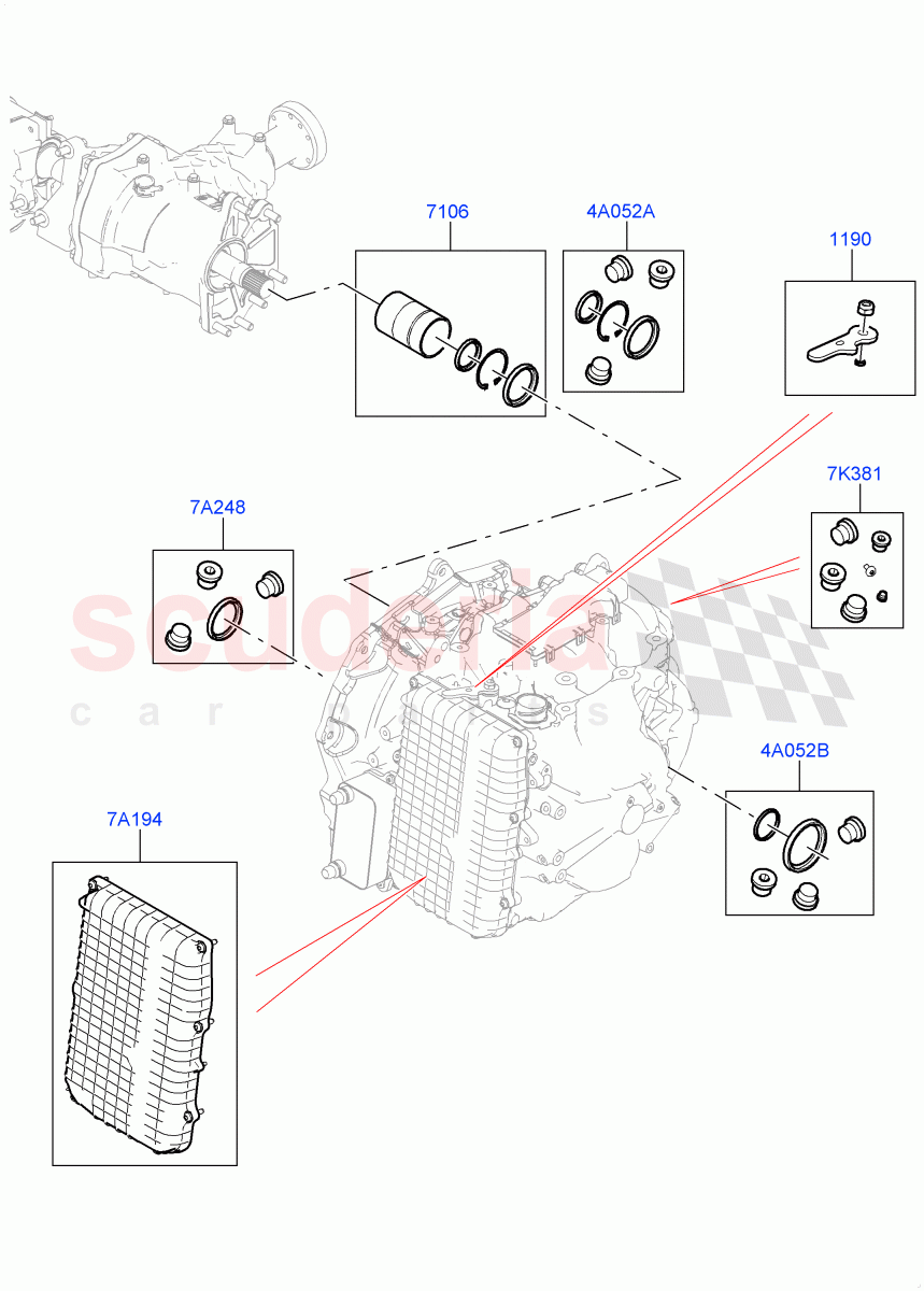 Transmission External Components(9 Speed Auto Trans 9HP50,Halewood (UK)) of Land Rover Land Rover Range Rover Evoque (2019+) [2.0 Turbo Diesel AJ21D4]