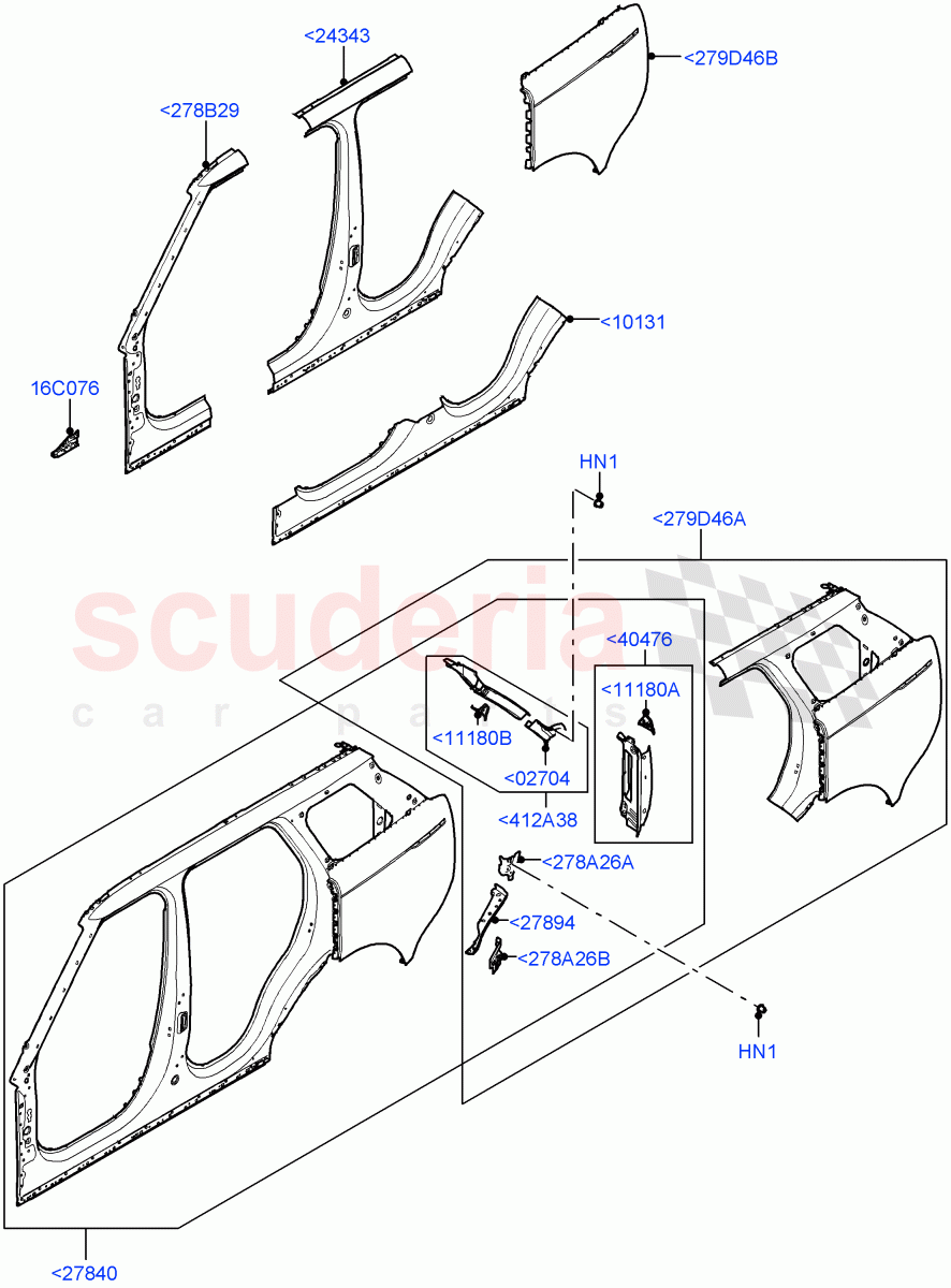Side Panels - Outer (Standard Wheelbase) of Land Rover Land Rover Range Rover (2022+) [4.4 V8 Turbo Petrol NC10]