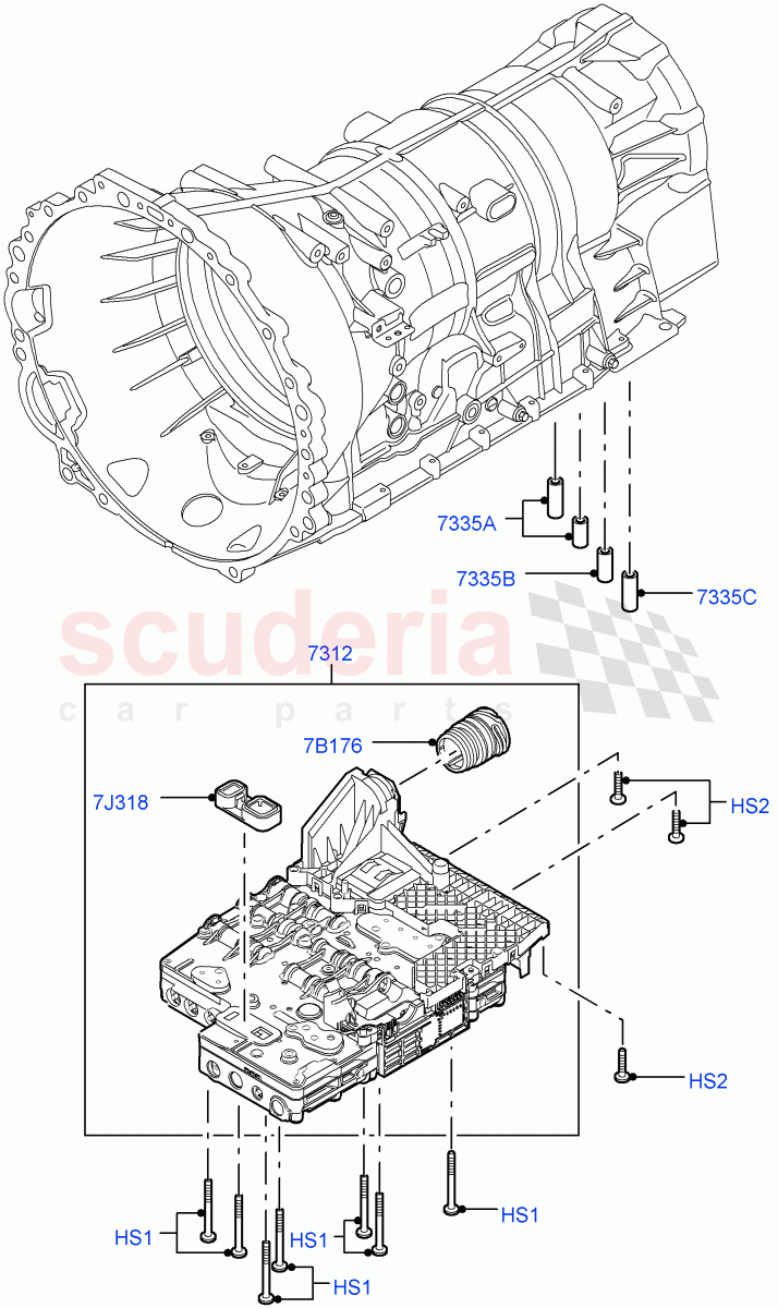 Valve Body - Main Control & Servo's(3.0 V6 Diesel,6 Speed Auto Transmission ZF 6HP28,5.0L OHC SGDI SC V8 Petrol - AJ133,5.0L OHC SGDI NA V8 Petrol - AJ133)((V)FROMAA000001) of Land Rover Land Rover Discovery 4 (2010-2016) [4.0 Petrol V6]