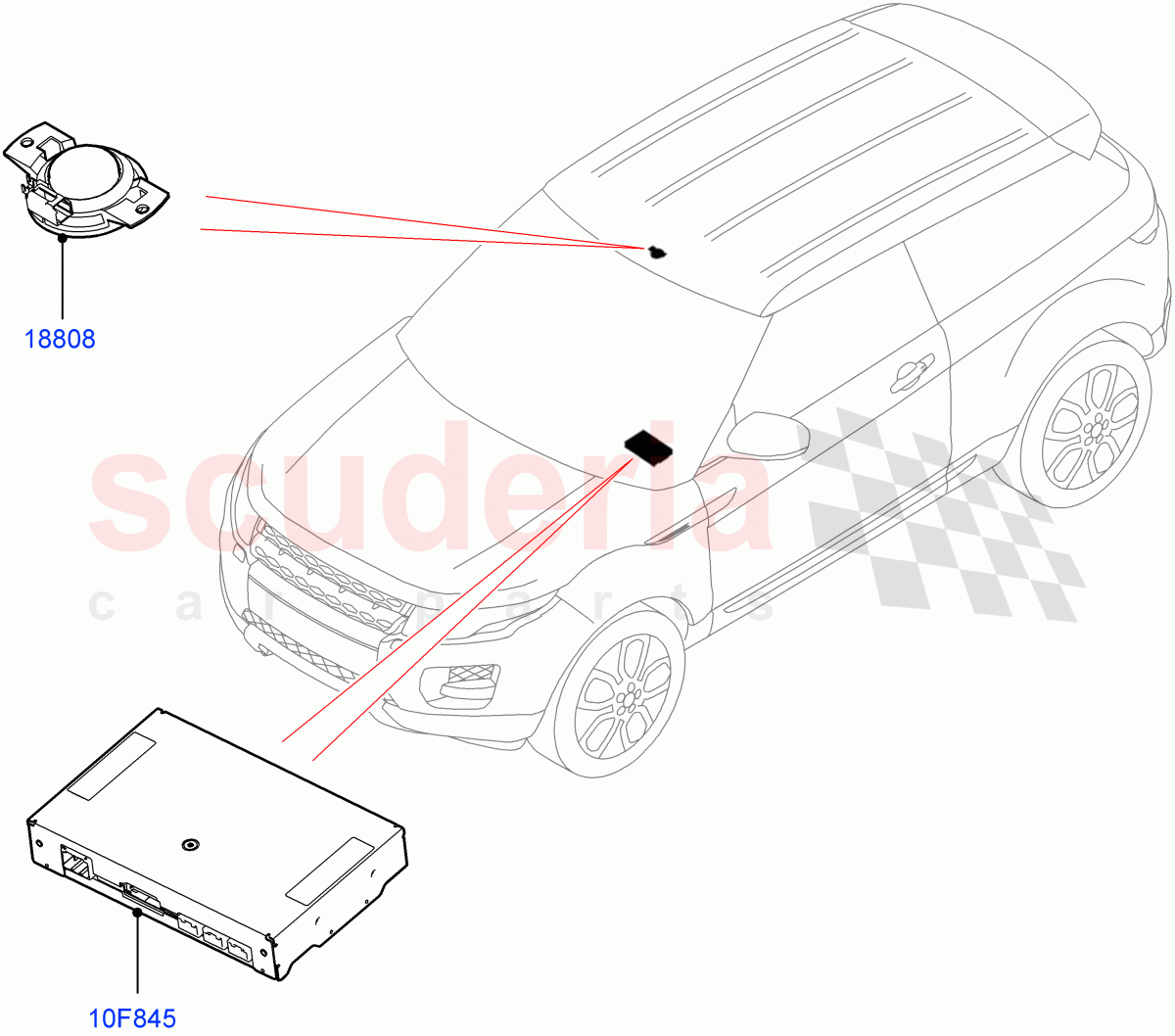 Telematics (Telematics Control Unit) (Itatiaia (Brazil)) ((V) FROMGT000001) of Land Rover Land Rover Range Rover Evoque (2012-2018) [2.0 Turbo Petrol AJ200P]