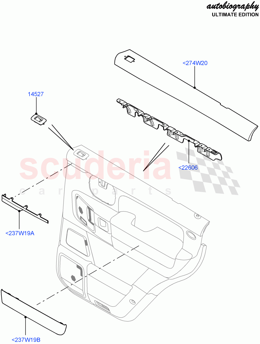 Rear Door Trim Installation (Autobiography Ultimate Edition) ((V) FROMBA344356) of Land Rover Land Rover Range Rover (2010-2012) [5.0 OHC SGDI SC V8 Petrol]