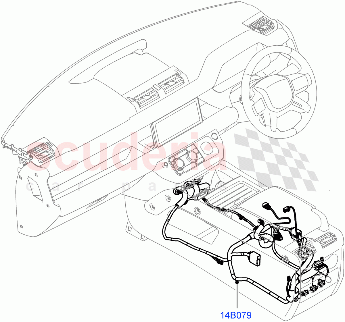 Electrical Wiring - Engine And Dash(Console)((V)FROMP2000001) of Land Rover Land Rover Defender (2020+) [3.0 I6 Turbo Diesel AJ20D6]