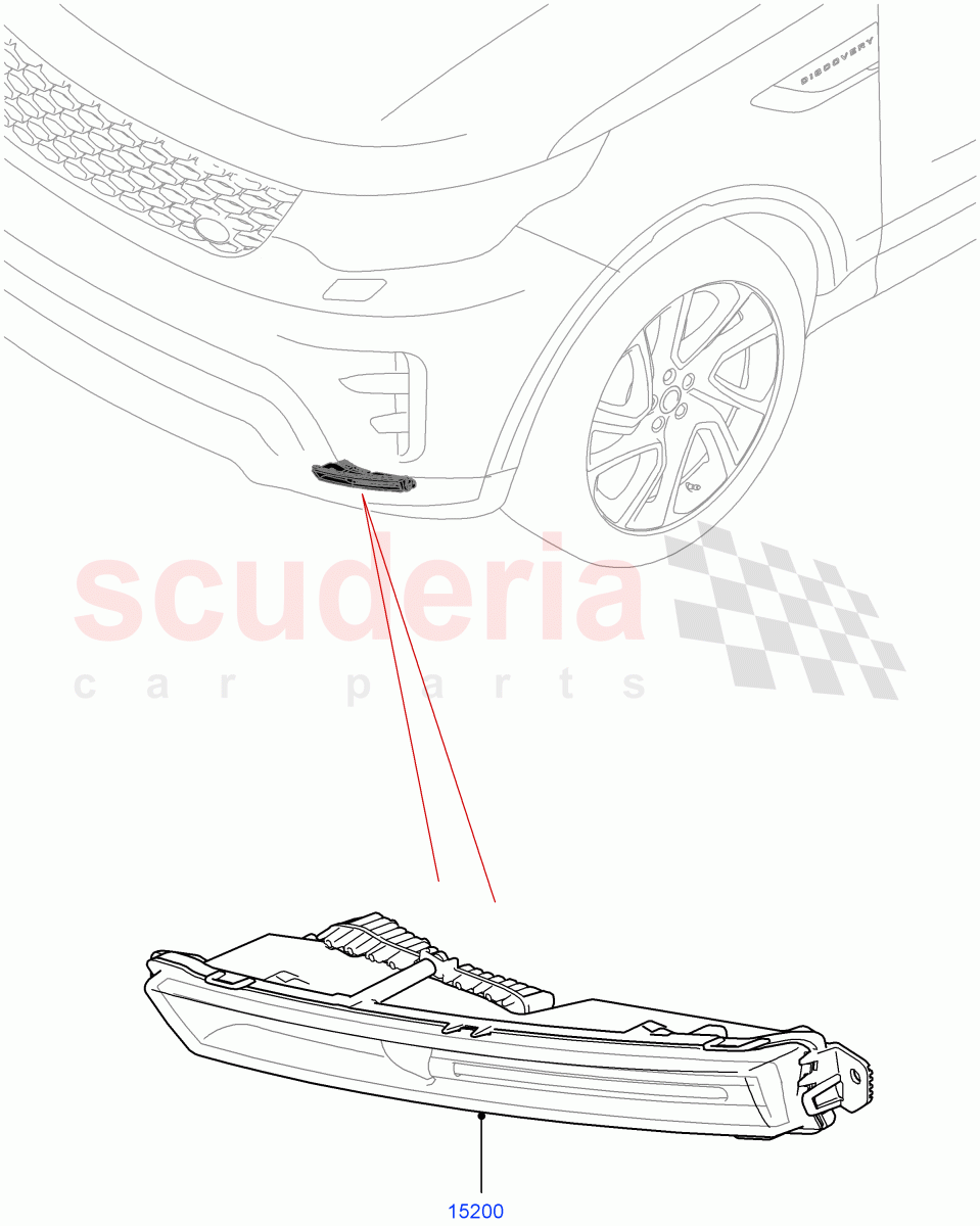 Front Fog Lamps(Nitra Plant Build)(With Front Fog Lamps)((V)FROMK2000001) of Land Rover Land Rover Discovery 5 (2017+) [2.0 Turbo Diesel]