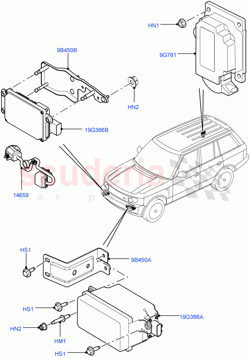 Speed Control(5.0L OHC SGDI NA V8 Petrol - AJ133,With Adaptive Speed Control)((V)FROMAA000001) of Land Rover Land Rover Range Rover (2010-2012) [5.0 OHC SGDI NA V8 Petrol]