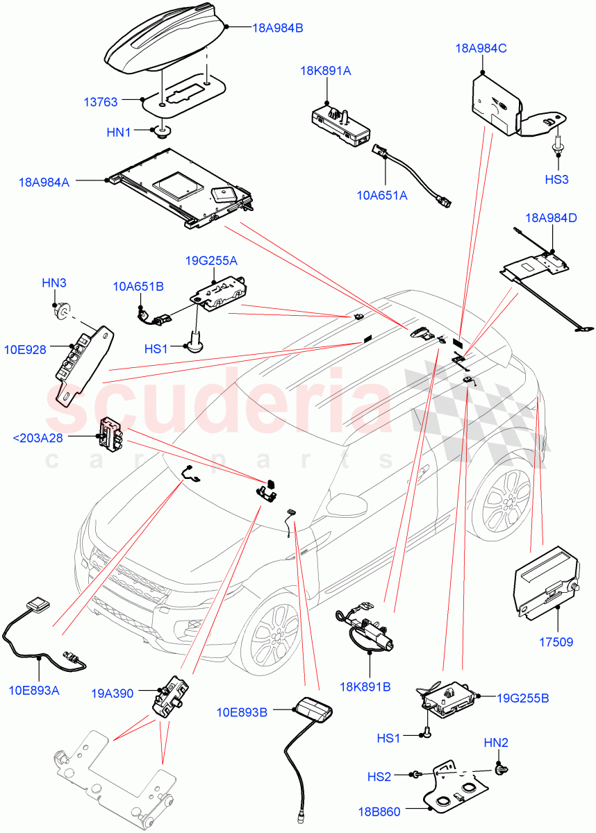 Aerial(3 Door,Halewood (UK),5 Door) of Land Rover Land Rover Range Rover Evoque (2012-2018) [2.2 Single Turbo Diesel]