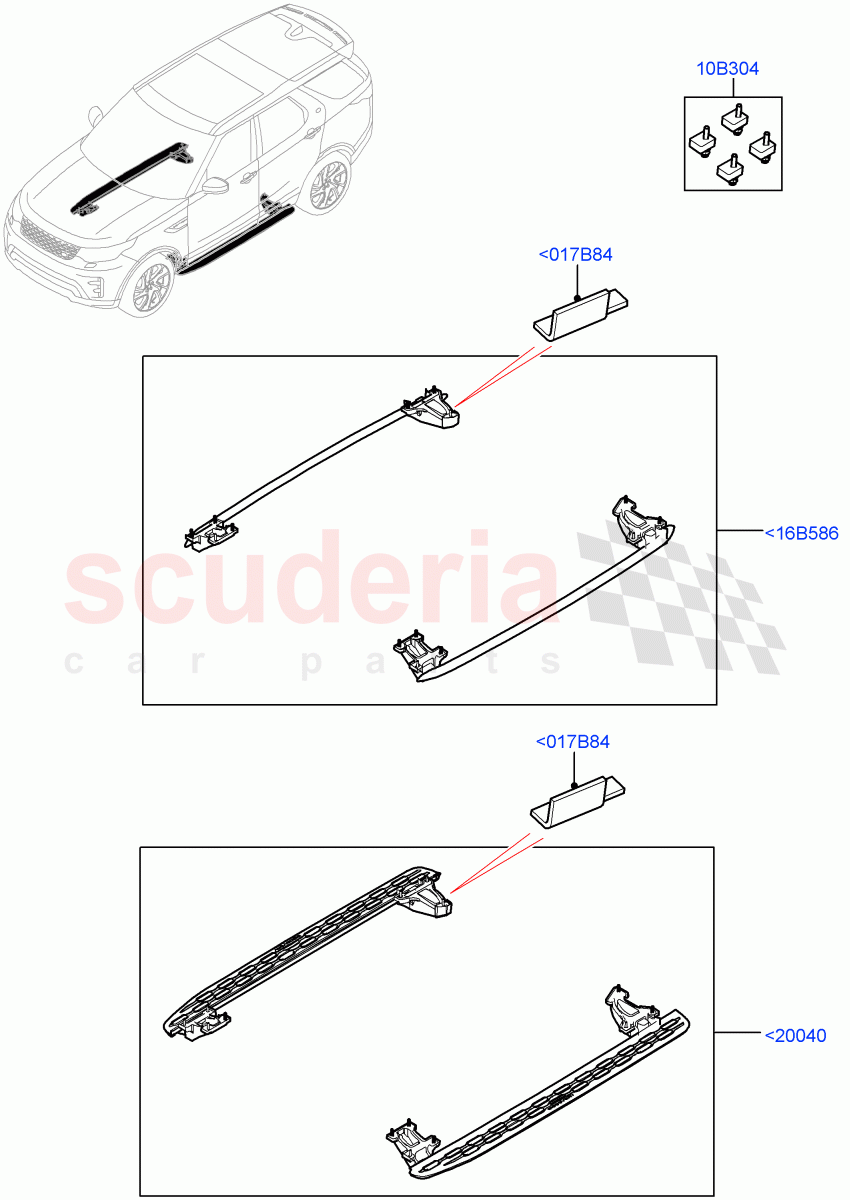 Side Steps And Tubes (Solihull Plant Build, Nitra Plant Build) of Land Rover Land Rover Discovery 5 (2017+) [3.0 Diesel 24V DOHC TC]