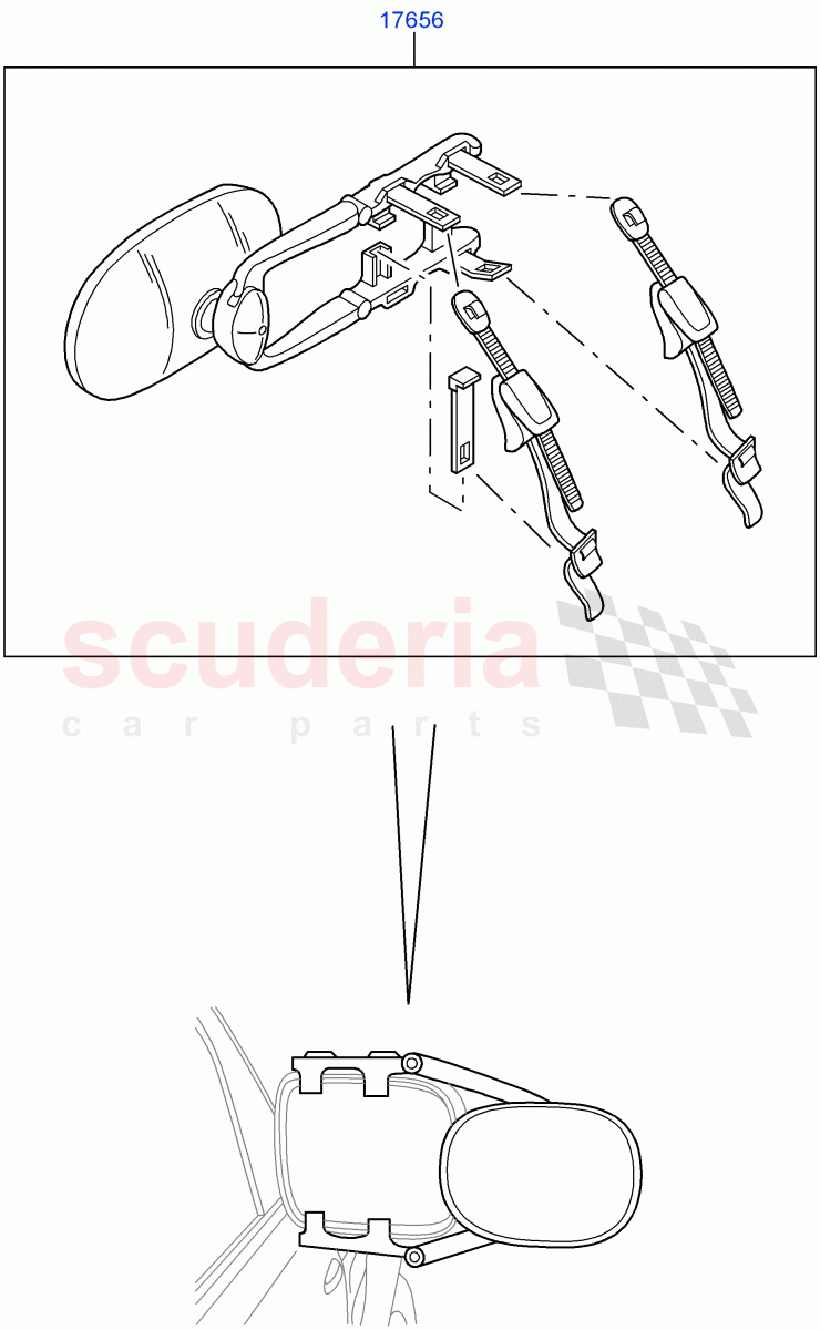 Exterior Rear View Mirror(Accessory)((V)FROMAA000001) of Land Rover Land Rover Range Rover Sport (2010-2013) [3.0 Diesel 24V DOHC TC]