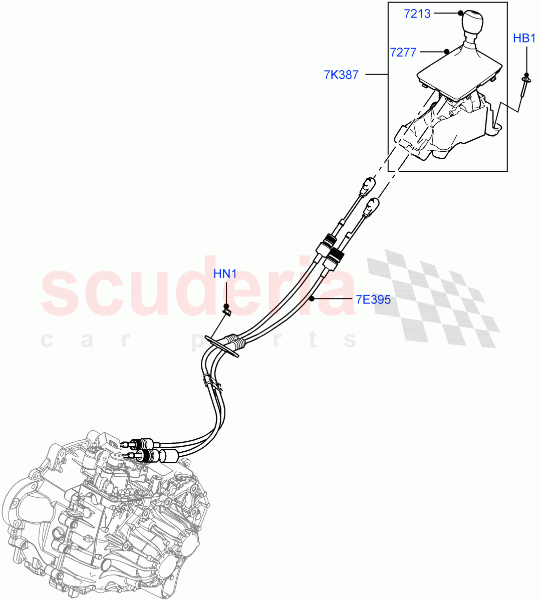 Gear Change Lever - Manual Trans (6 Speed Manual Trans-JLR M66 2WD, Halewood (UK), 6 Speed Manual Trans M66 - AWD) of Land Rover Land Rover Discovery Sport (2015+) [1.5 I3 Turbo Petrol AJ20P3]