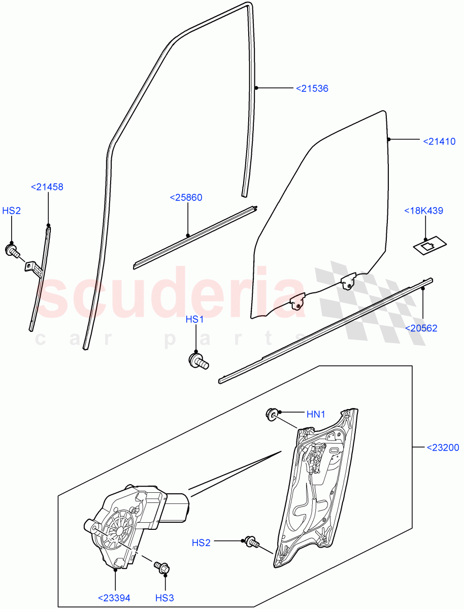 Front Door Glass & Window Controls ((V) FROMAA000001) of Land Rover Land Rover Range Rover Sport (2010-2013) [5.0 OHC SGDI SC V8 Petrol]