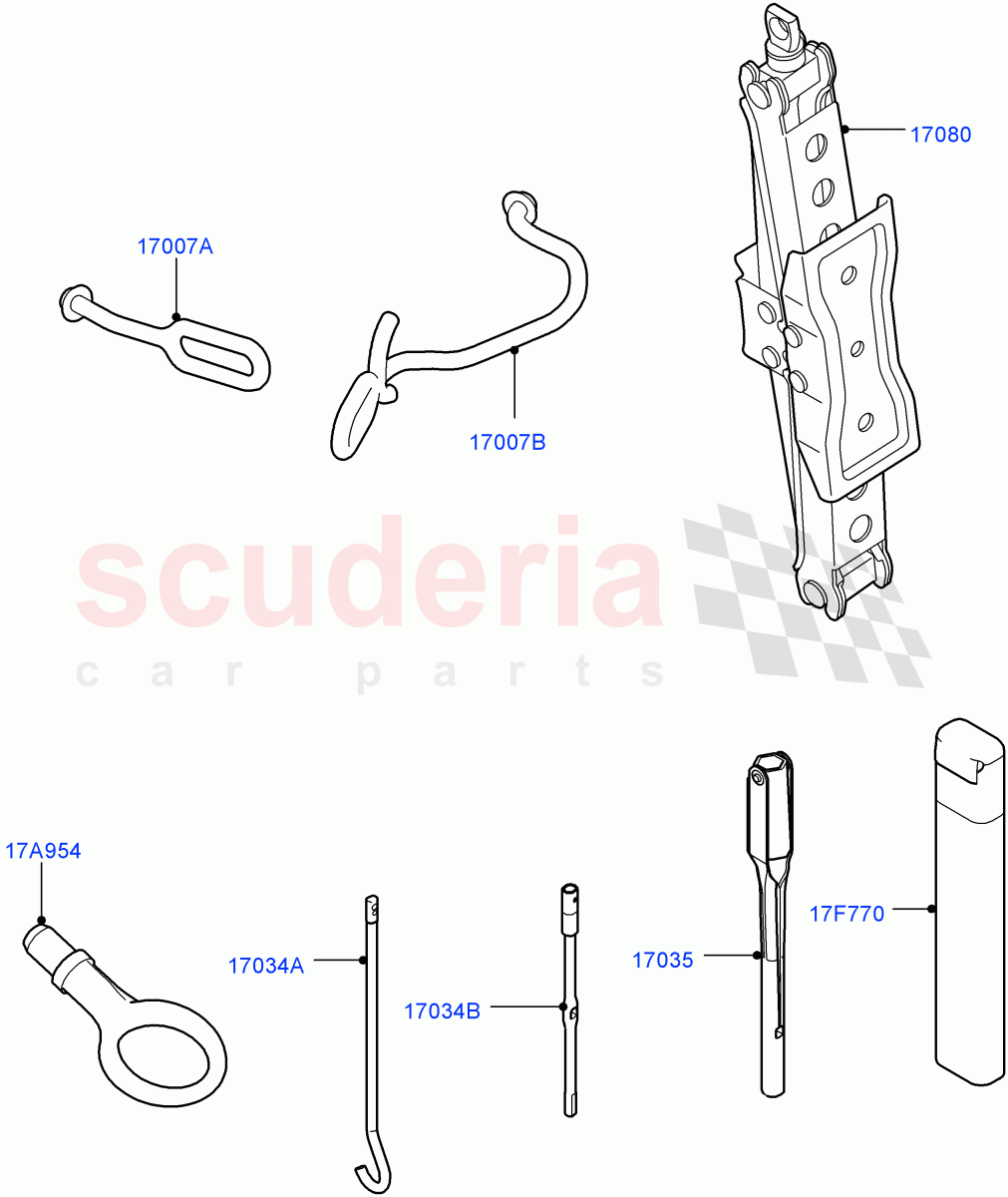 Tools (Solihull Plant Build) ((V) FROMHA000001) of Land Rover Land Rover Discovery 5 (2017+) [3.0 I6 Turbo Diesel AJ20D6]