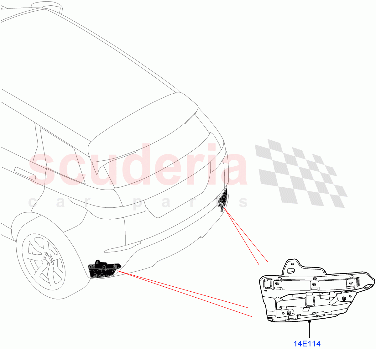 Vehicle Modules And Sensors (Tailgate - Hands Free, Changsu (China)) of Land Rover Land Rover Range Rover Evoque (2019+) [2.0 Turbo Petrol AJ200P]