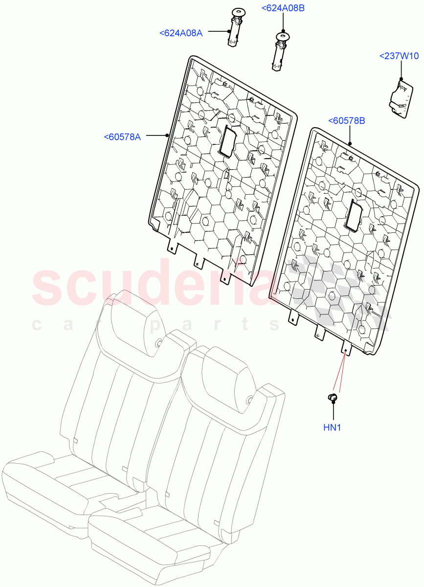 Rear Seat Back(With Third Row Power Folding Seat) of Land Rover Land Rover Range Rover (2022+) [4.4 V8 Turbo Petrol NC10]