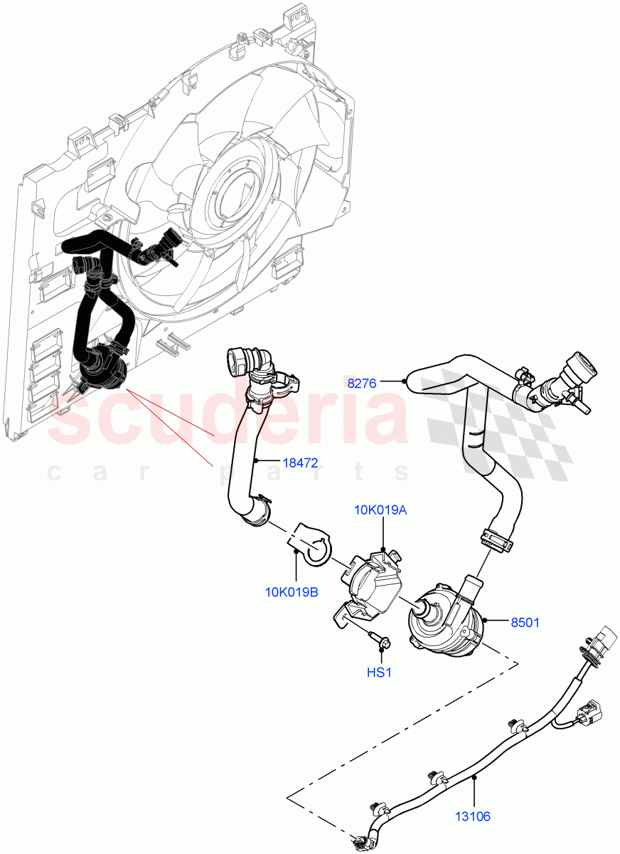 Water Pump (Auxiliary Unit, Nitra Plant Build) (3.0L AJ20P6 Petrol High) of Land Rover Land Rover Defender (2020+) [3.0 I6 Turbo Petrol AJ20P6]