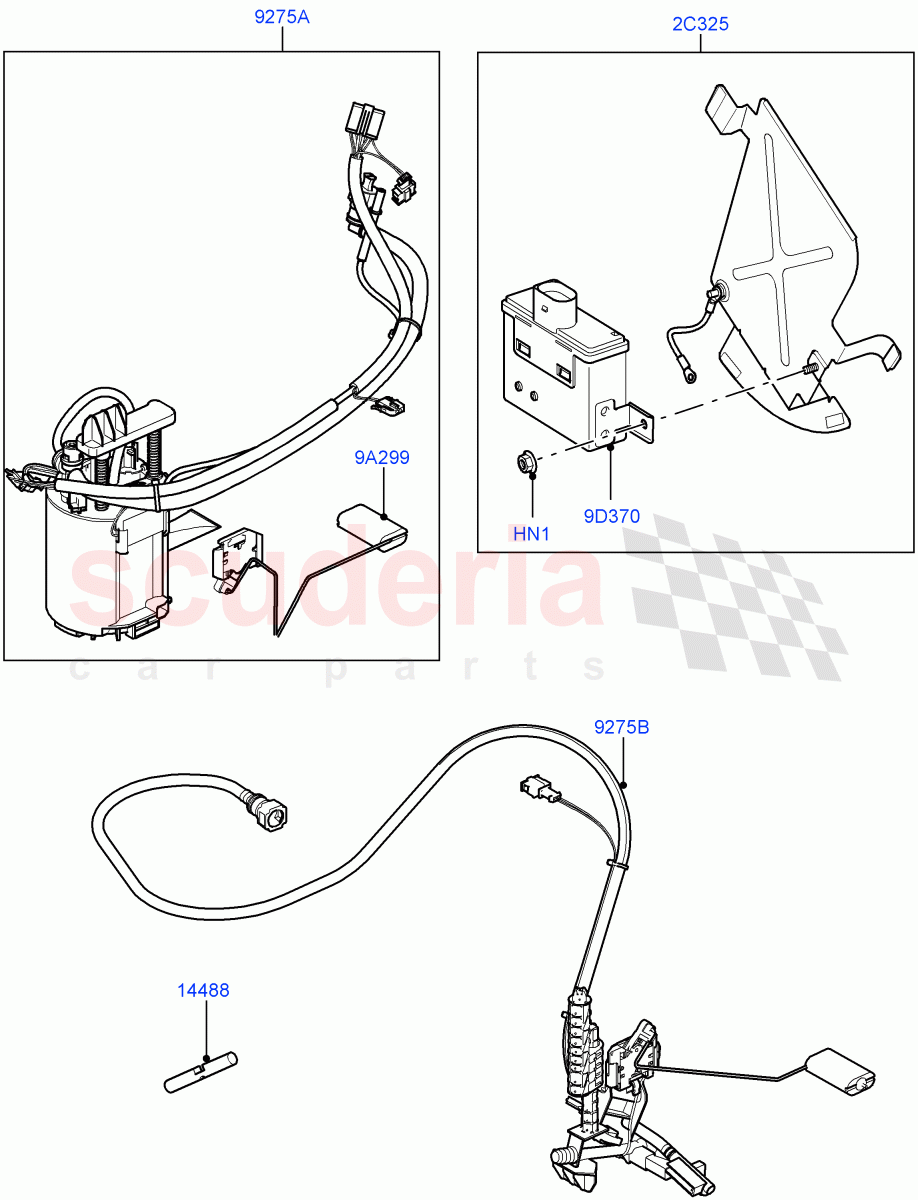 Fuel Pump And Sender Unit(5.0L OHC SGDI NA V8 Petrol - AJ133)((V)FROMAA000001) of Land Rover Land Rover Range Rover (2010-2012) [5.0 OHC SGDI NA V8 Petrol]