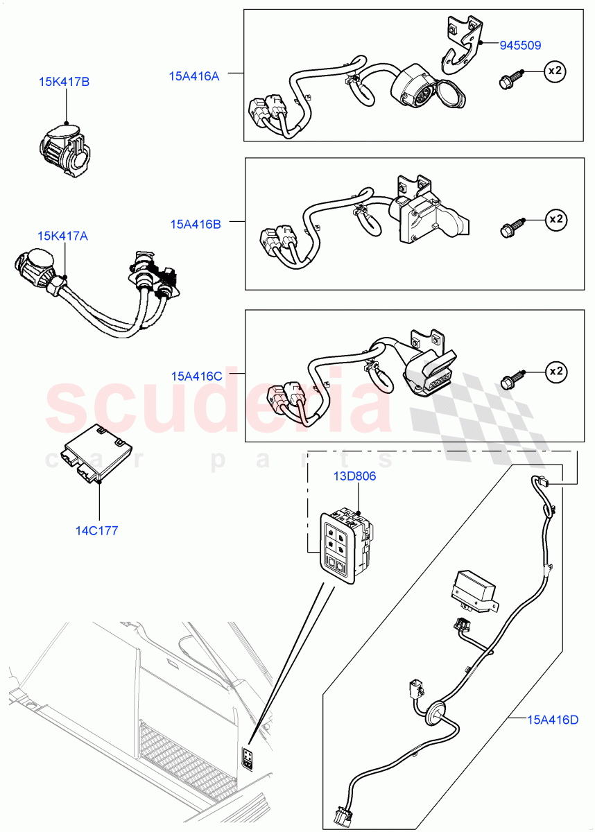 Towing Electrics(Accessory) of Land Rover Land Rover Range Rover (2012-2021) [2.0 Turbo Petrol AJ200P]