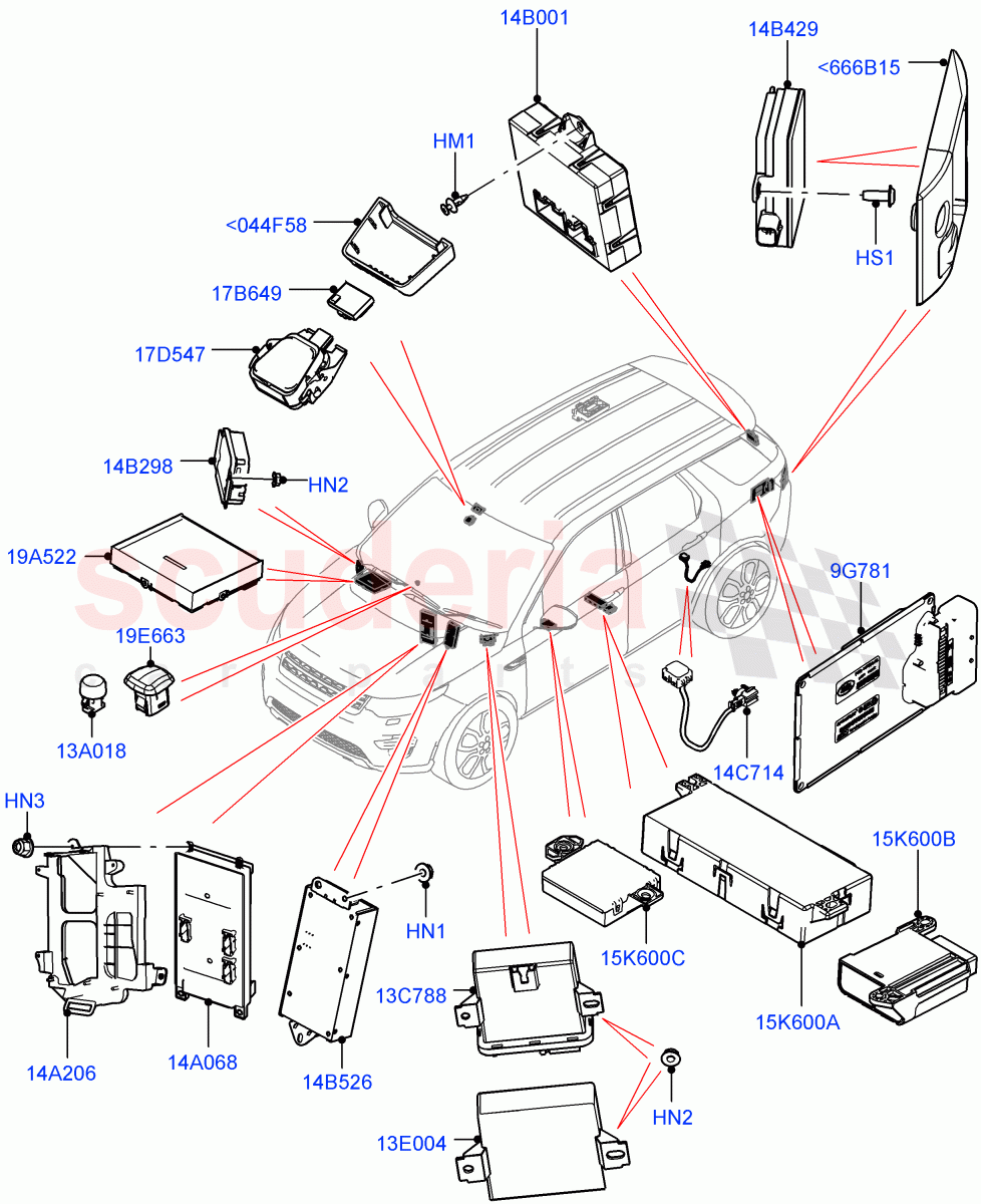 Vehicle Modules And Sensors(Changsu (China))((V)FROMFG000001) of Land Rover Land Rover Discovery Sport (2015+) [2.2 Single Turbo Diesel]