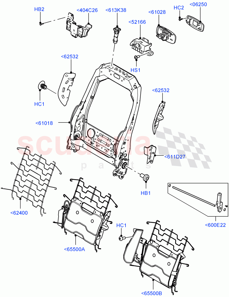 Front Seat Back (Side Seats) (Standard Wheelbase) of Land Rover Land Rover Defender (2020+) [2.0 Turbo Petrol AJ200P]