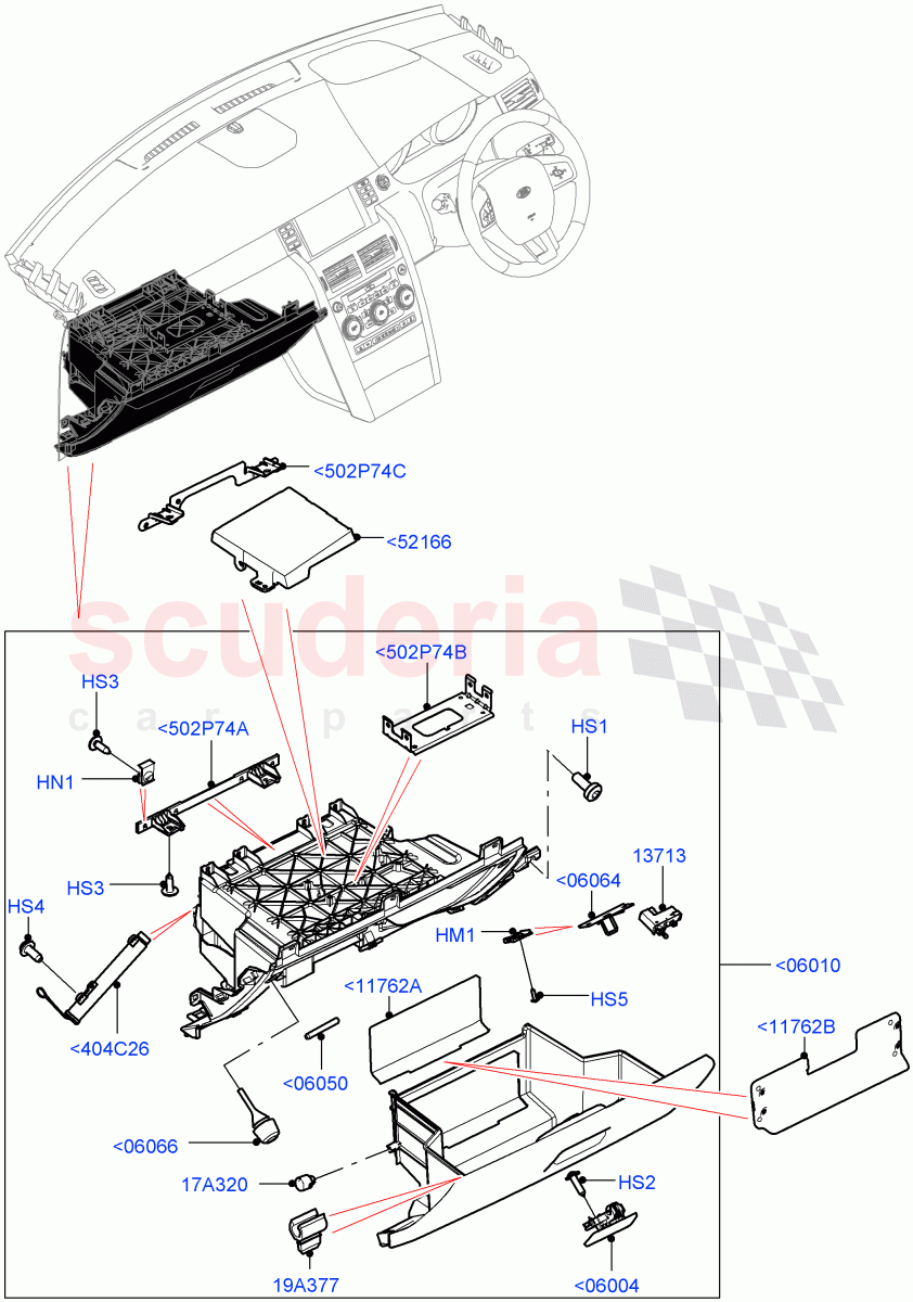 Glove Box (Halewood (UK)) of Land Rover Land Rover Discovery Sport (2015+) [2.2 Single Turbo Diesel]