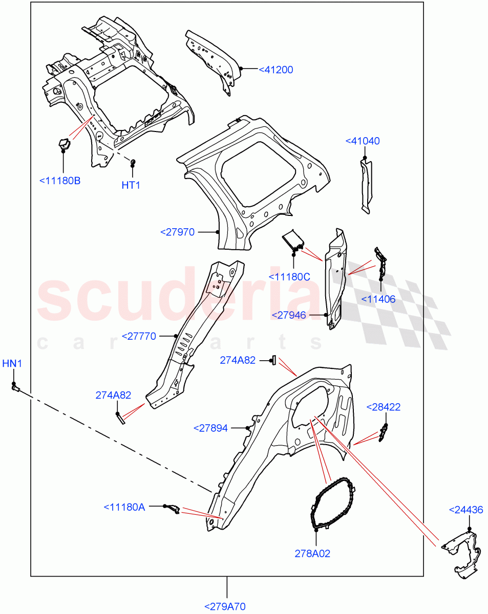 Side Panels - Inner(Middle - Rear, Inner - Rear) of Land Rover Land Rover Range Rover (2022+) [4.4 V8 Turbo Petrol NC10]