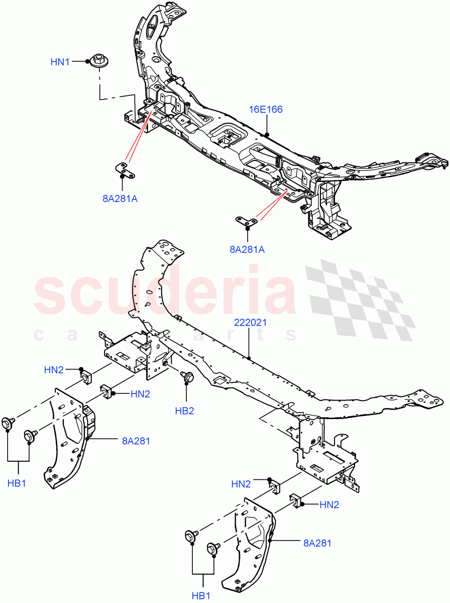 Front Panels, Aprons & Side Members (Front End) (Changsu (China)) ((V) FROMFG000001) of Land Rover Land Rover Discovery Sport (2015+) [2.0 Turbo Petrol GTDI]