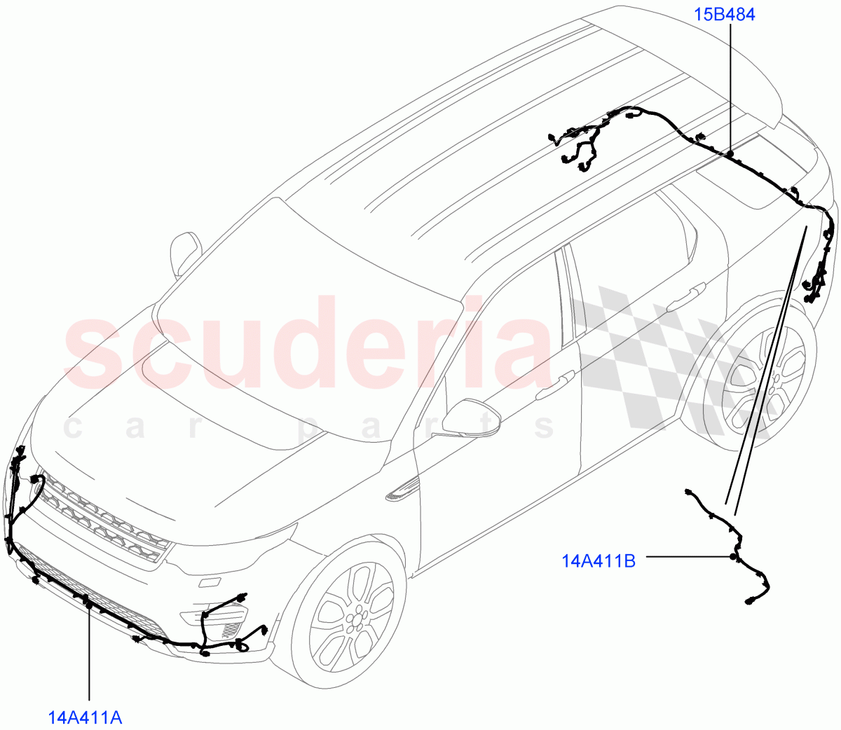 Electrical Wiring - Body And Rear (Bumper) (Changsu (China)) ((V) FROMFG000001) of Land Rover Land Rover Discovery Sport (2015+) [2.0 Turbo Petrol GTDI]