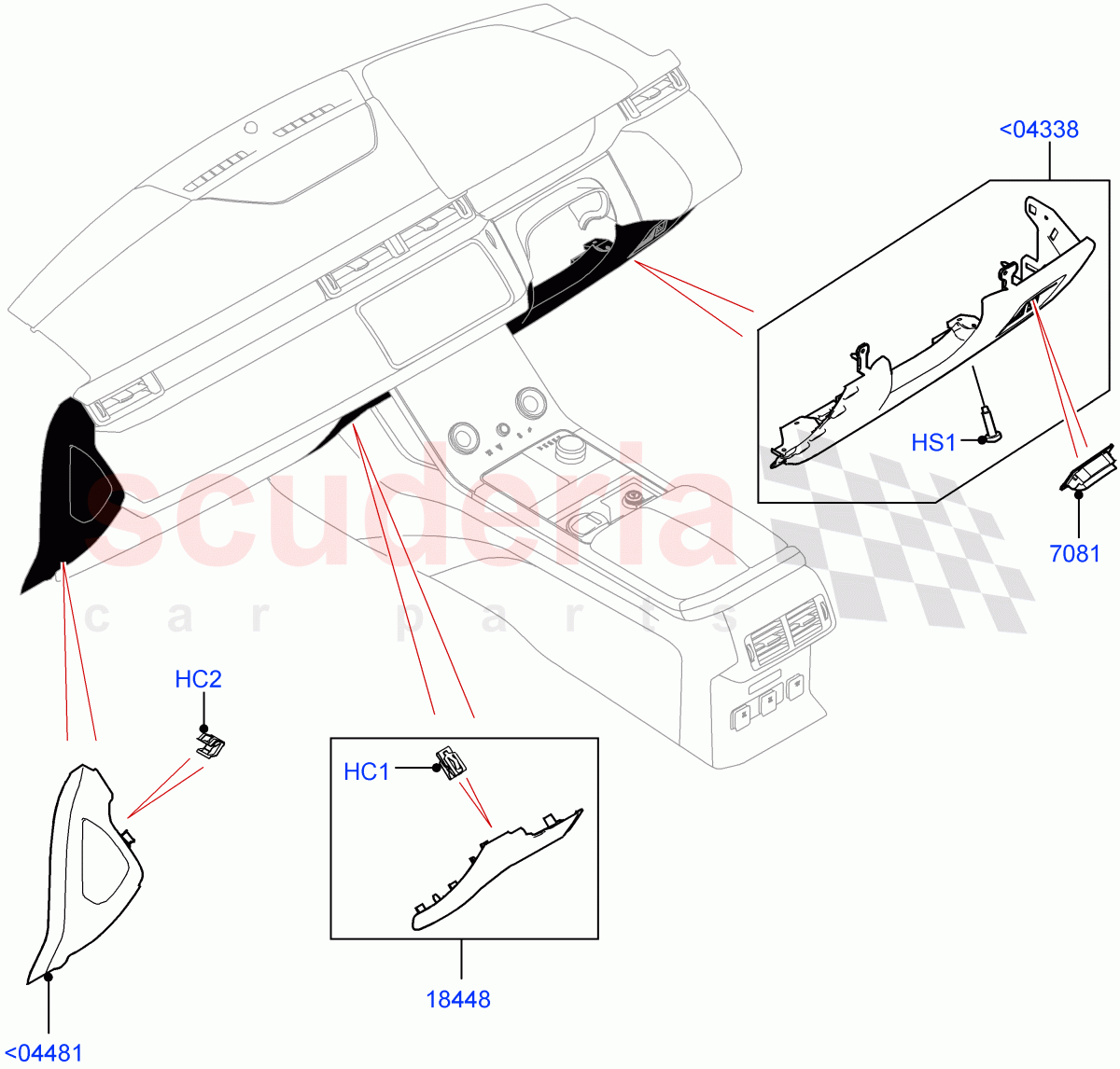 Instrument Panel(External Components, Lower) of Land Rover Land Rover Range Rover Velar (2017+) [3.0 I6 Turbo Petrol AJ20P6]