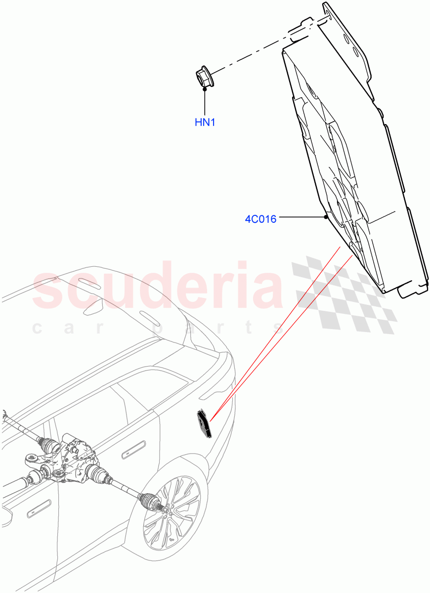 Rear Axle Modules And Sensors(Rear Axle Locking Differential,Torque Vectoring By Braking (TVBB)) of Land Rover Land Rover Range Rover Velar (2017+) [3.0 I6 Turbo Petrol AJ20P6]