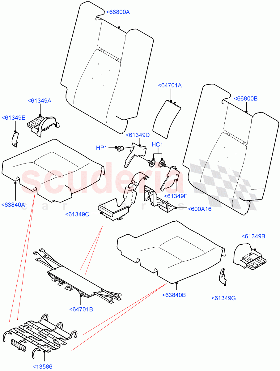 Rear Seat Pads/Valances & Heating(Row 3)(Halewood (UK),Third Row Dual Individual Seat,With 3rd Row Double Seat) of Land Rover Land Rover Discovery Sport (2015+) [2.2 Single Turbo Diesel]