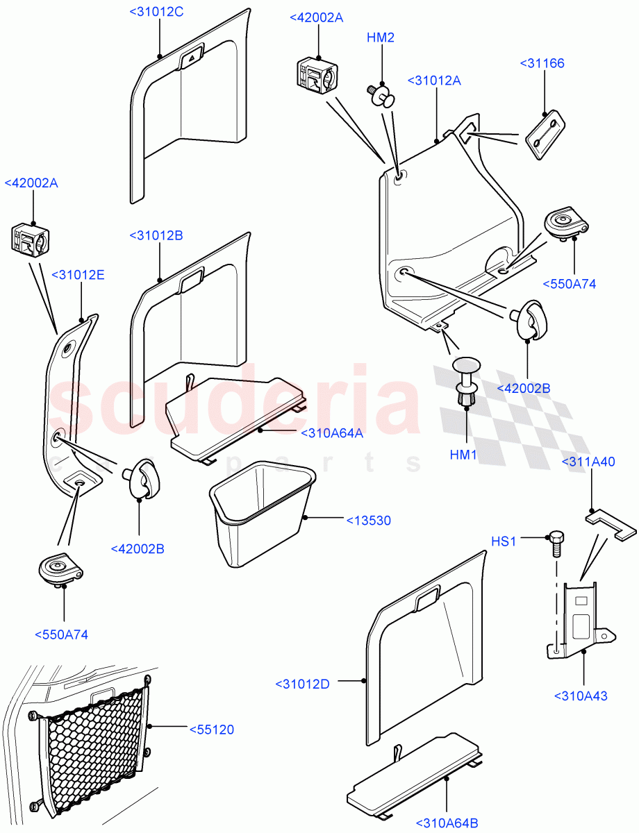 Side Trim (Luggage Compartment) (Less Armoured) ((V) FROMAA000001) of Land Rover Land Rover Range Rover (2010-2012) [5.0 OHC SGDI NA V8 Petrol]
