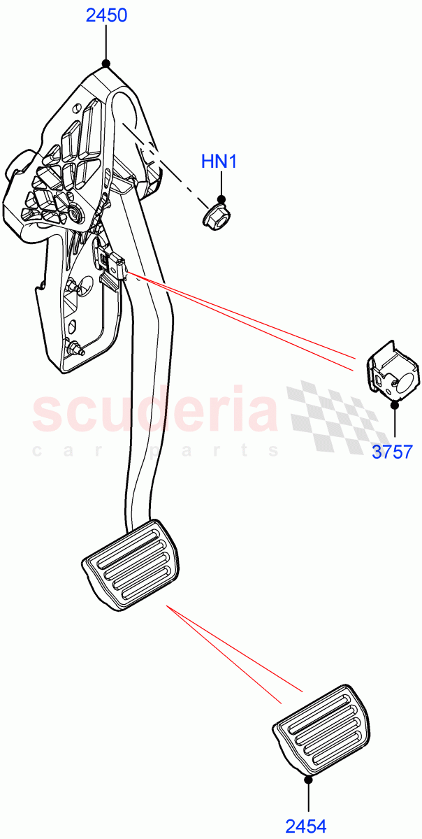Brake And Clutch Controls (9 Speed Auto Trans 9HP50, Changsu (China)) ((V) FROMMG140569) of Land Rover Land Rover Discovery Sport (2015+) [2.0 Turbo Petrol GTDI]