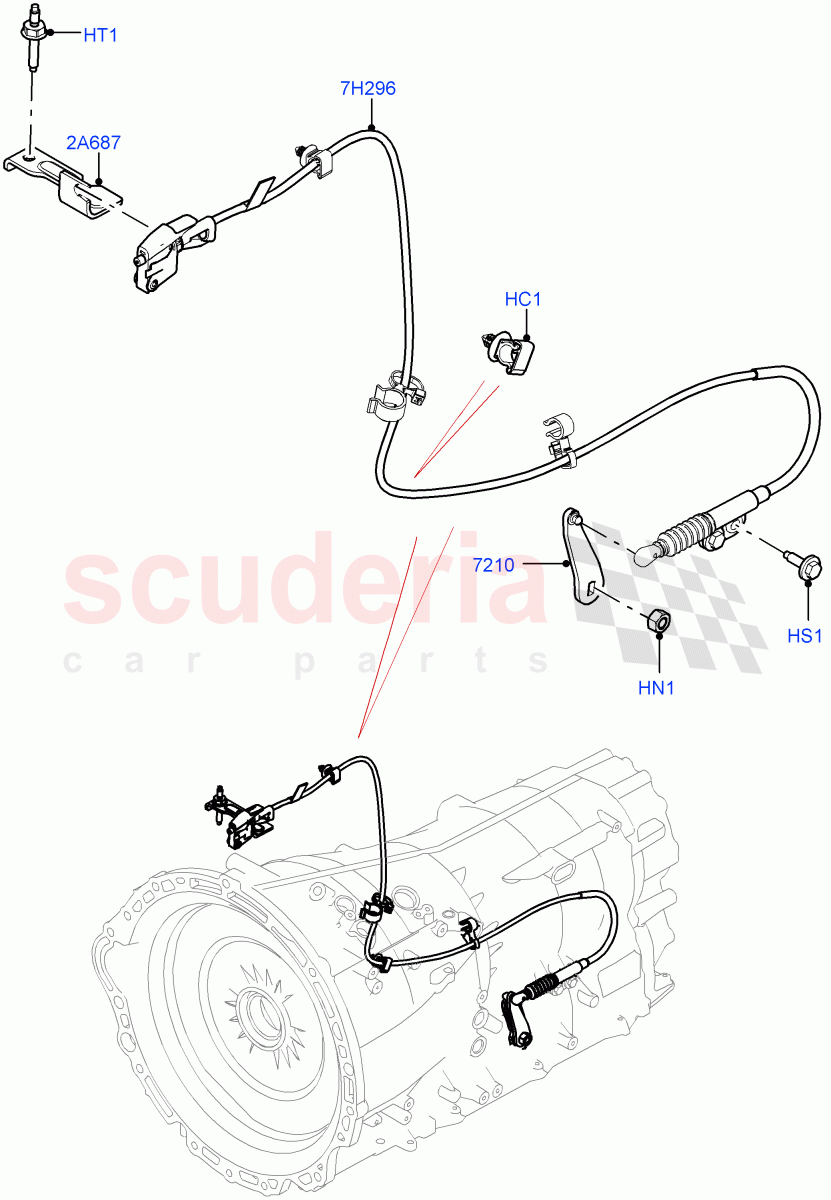 Gear Change-Automatic Transmission (8HP Gen3 Hybrid Trans) ((V) FROMMA000001) of Land Rover Land Rover Range Rover Velar (2017+) [3.0 I6 Turbo Diesel AJ20D6]