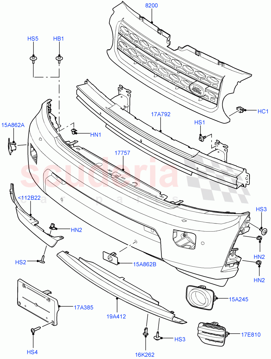 Radiator Grille And Front Bumper((V)FROMAA000001) of Land Rover Land Rover Discovery 4 (2010-2016) [4.0 Petrol V6]