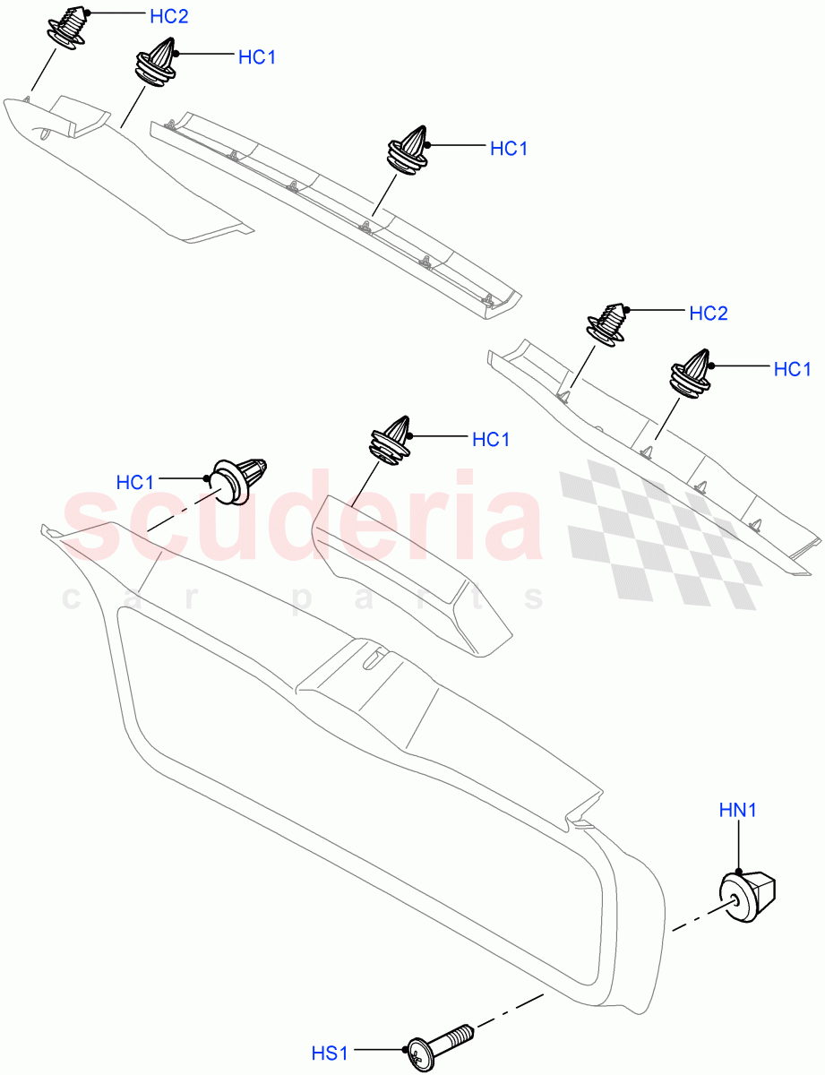 Back Door/Tailgate Trim Instllation((V)FROMAA000001) of Land Rover Land Rover Range Rover Sport (2010-2013) [5.0 OHC SGDI SC V8 Petrol]