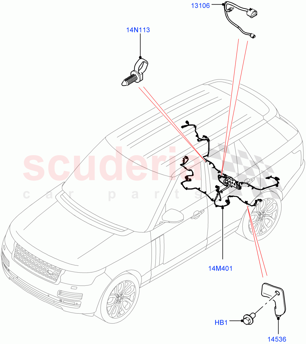 Electrical Wiring - Chassis of Land Rover Land Rover Range Rover (2012-2021) [2.0 Turbo Petrol GTDI]